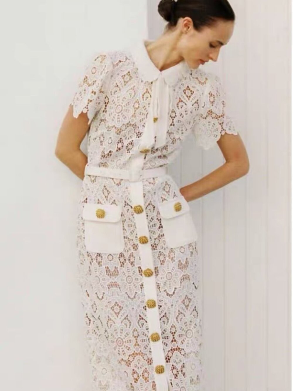 Self-Portrait Guipure Lace Dress - Size US 4